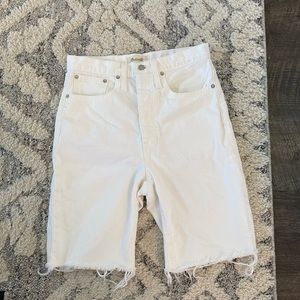 Madewell White Denim Shorts